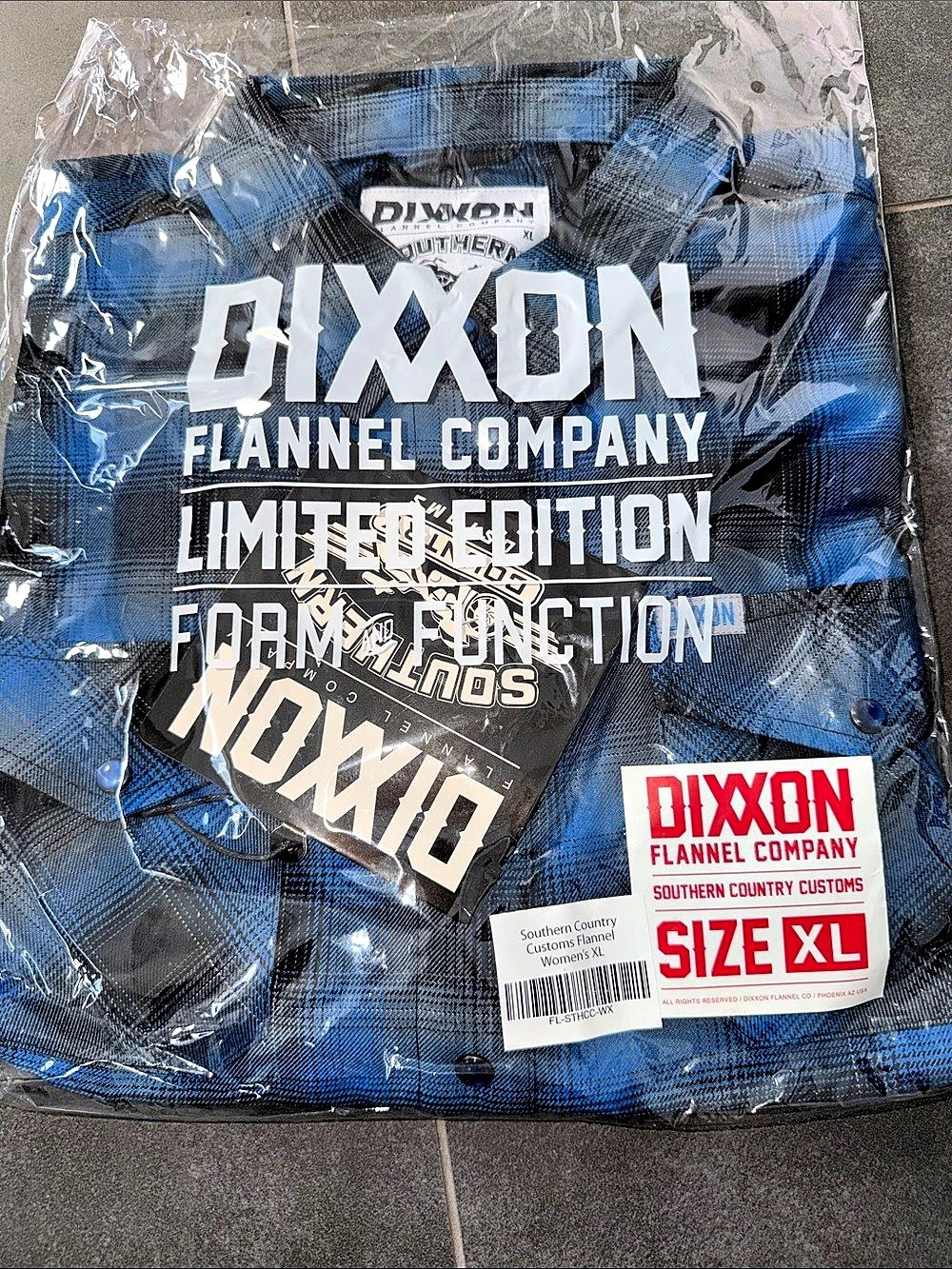 Dixxon Flannel Company Limited Edition Form Function Flannel Blue Plaid Size WXL